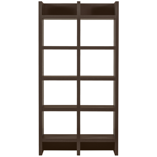 Woood Timo open kast mdf donkerbruin 195x100x40cm