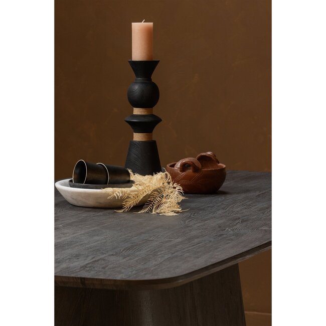 Woood Leah eettafel mdf donkerbruin 200x105cm