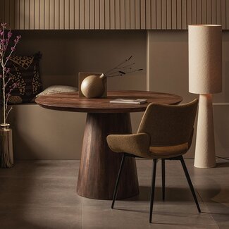 Woood Limit eetkamertafel rond mango hout walnoot ø130cm