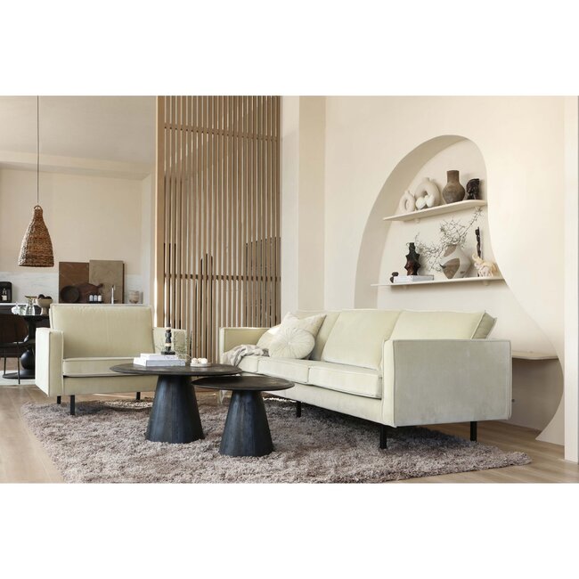 Woood Posture salontafel hout zwart ø70cm