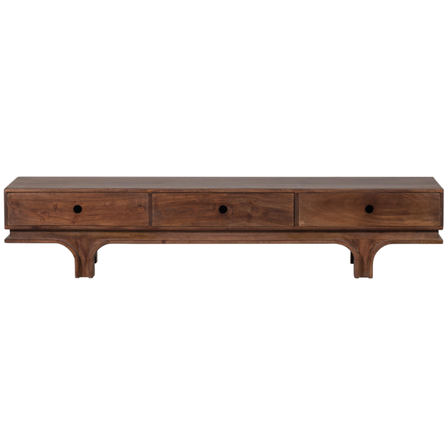 Woood Staes tv-meubel 3 lades mango hout walnoot