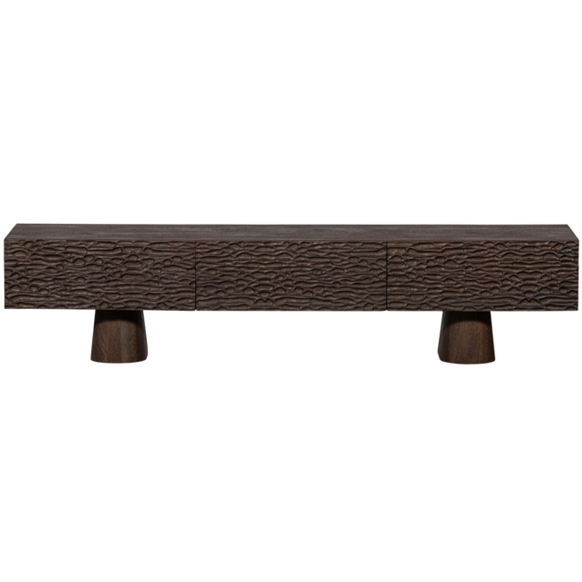 Woood Crumble carved tv meubel mango walnoot