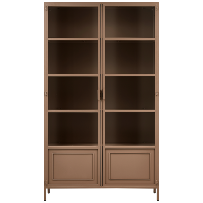 Woood Ronja vitrinekast xl metaal military brown