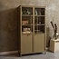 Woood Exhibit vitrinekast metaal khaki