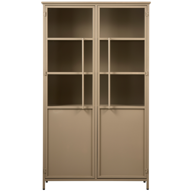 Woood Exhibit vitrinekast metaal khaki