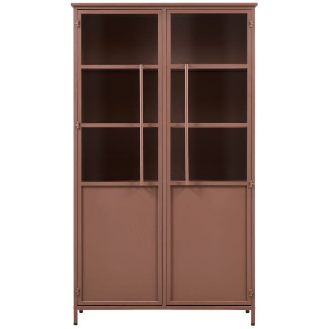 Woood Exhibit vitrinekast metaal tan