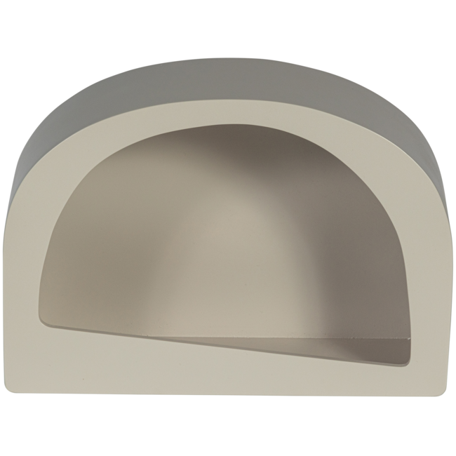 Woood Noam wanddeco halfrond hout dust 15x35x24cm