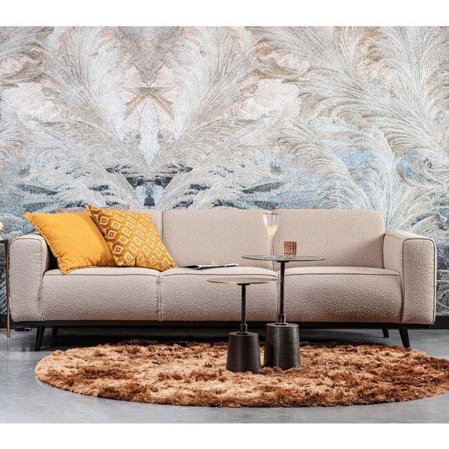 Woood Statement 3-zits bank 230 cm bouclé nougat