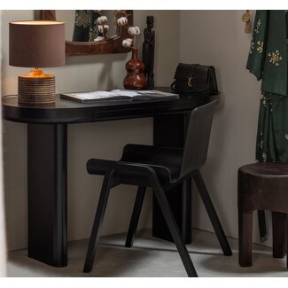 Woood Mael bureau/sidetable fineer zwart