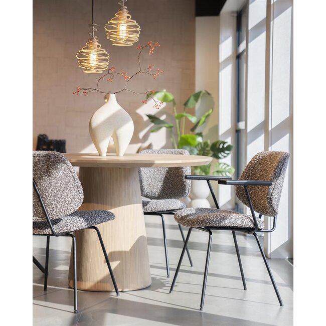 Eleonora Stoel Jon met arml - taupe Maywood