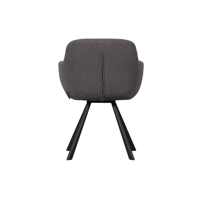 Woood Juno eetkamerstoel bouclé midden grijs showroommodel