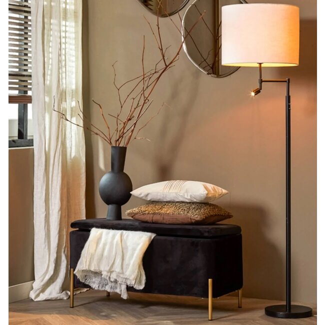 Light en Living Vloerlamp Ø25x140 cm MONTANA mat  zwart met LED