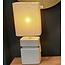 Light en Living Lampenkap vierkant rond hoog 20-20-26 cm BRESKA parel wit