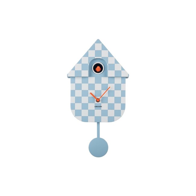 Karlsson Klok Modern Cuckoo Checker zacht blauw