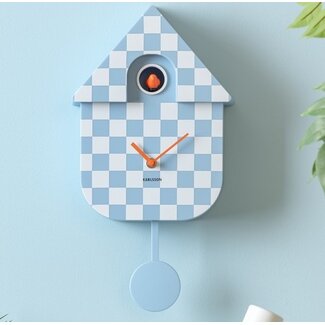 Karlsson Klok Modern Cuckoo Checker zacht blauw