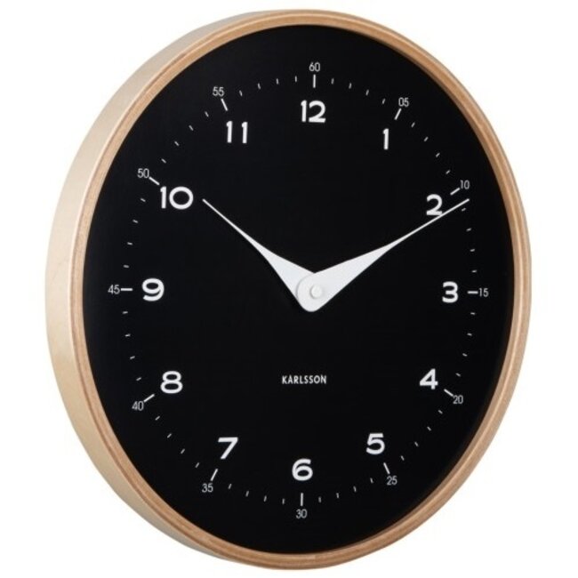 Karlsson Wandklok Osado Dome zwart