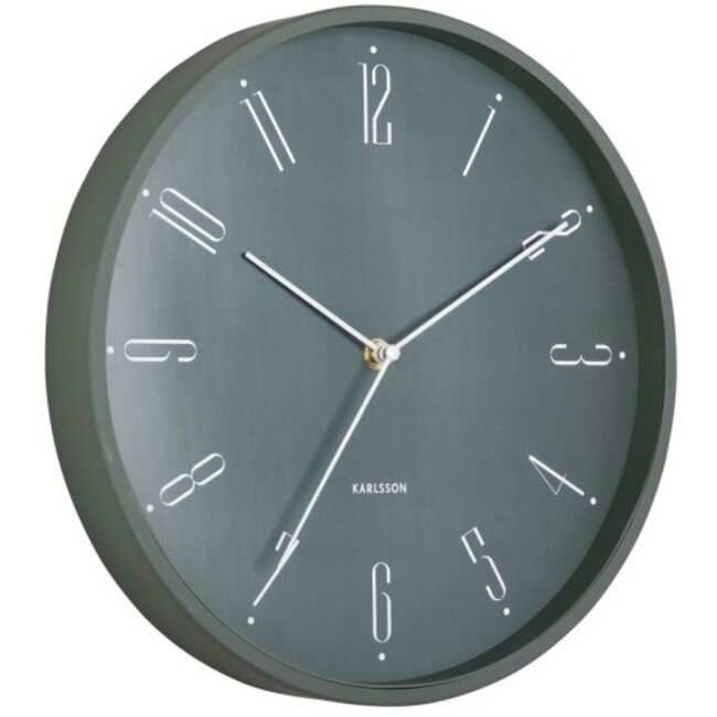Karlsson Wandklok Regal Numbers jungle groen