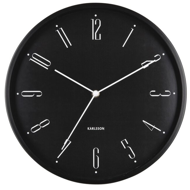 Karlsson Wandklok Regal Numbers zwart