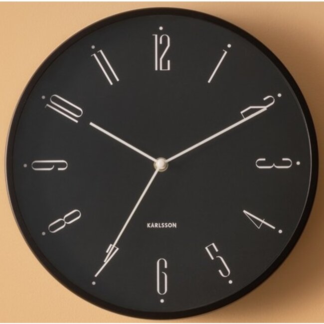 Karlsson Wandklok Regal Numbers zwart