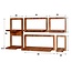 WoonStijl Wandschap Curvy Acacia - Set van 5