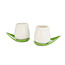 Balvi Koffiekopje Tulp wit - set van 2 kopjes met schotels