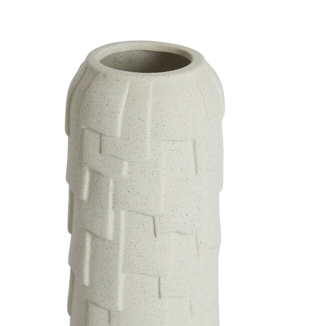 Light en Living Vaas deco Ø14,5x42 cm LEIMA keramiek  mat crème