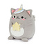 Balvi Katten kussen Fluffy Kawaii Starry grijs