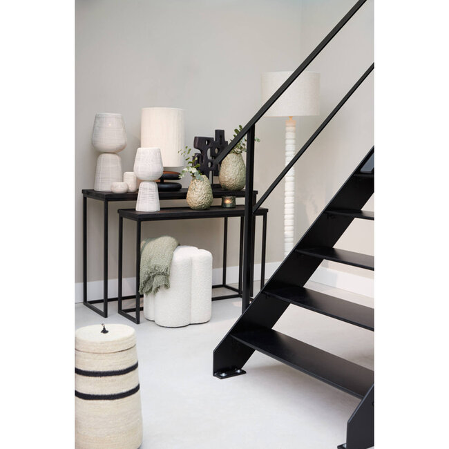 Light en Living Poef 38x38x45 cm NALANI bouclé crème