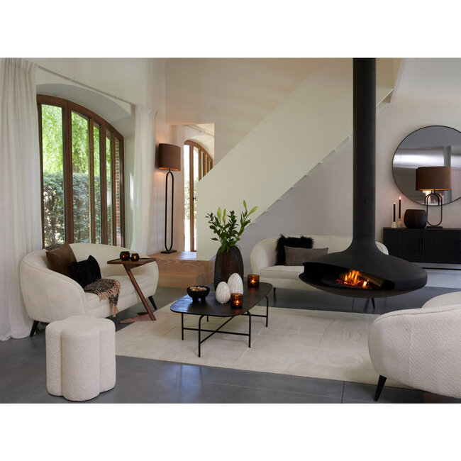 Light en Living Poef 38x38x45 cm NALANI bouclé crème