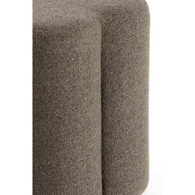 Light en Living Poef 38x38x45 cm NALANI donker bruin