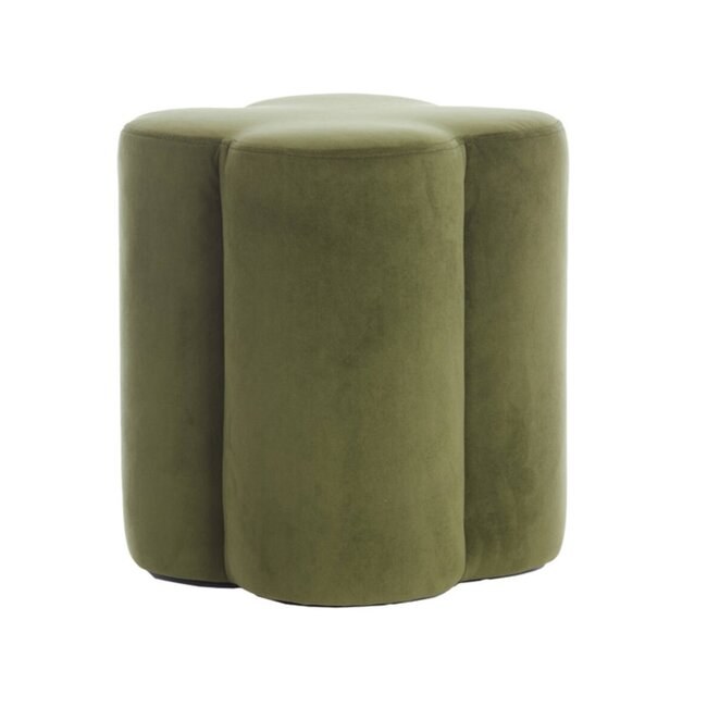 Light en Living Poef 38x38x45 cm NALANI olijf groen