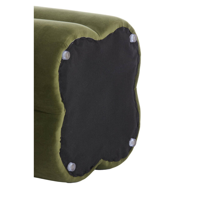 Light en Living Poef 38x38x45 cm NALANI olijf groen