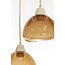 Light en Living Hanglamp 5L 104x19x14 cm BISHO glas bruin+zand