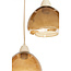 Light & Living Hanglamp 3L Ø30x14 cm BISHO glas bruin+zand