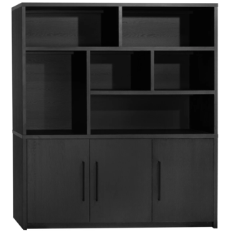 WoonMax Wandkast Broadway 3 deurs - Noir