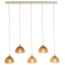 Light en Living Hanglamp 5L 104x19x14 cm BISHO glas bruin+zand