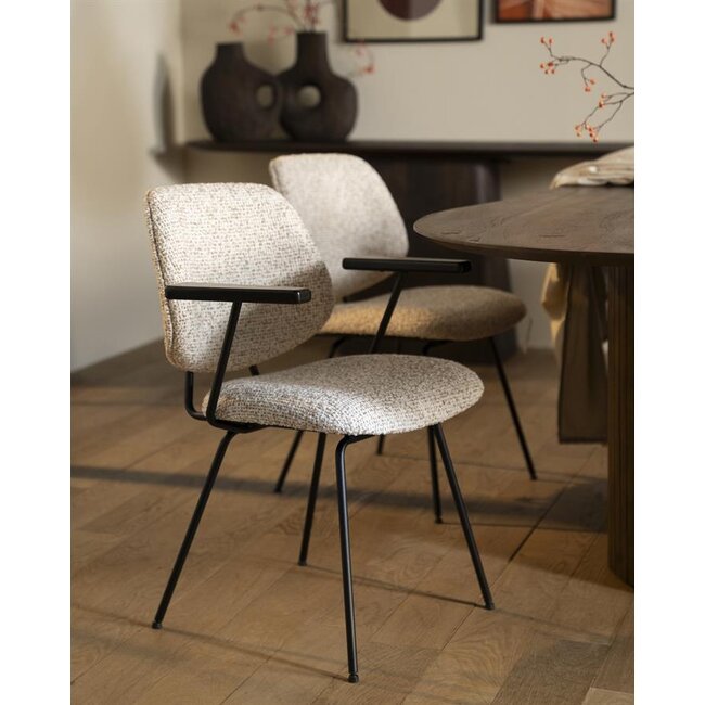 Eleonora Stoel Jon met arml - beige Maywood