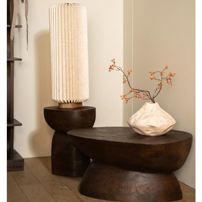 By Boo Bijzettafel Cobble mango organisch – bruin