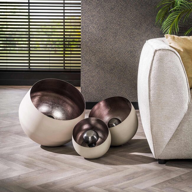 WoonStijl Tafellamp Ø50 basket XLnaturel grijs