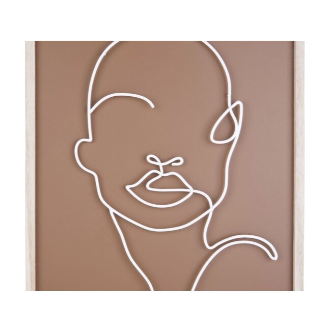 Present Time Schilderij Art Line Drawing groot