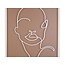 Present Time Schilderij Art Line Drawing groot