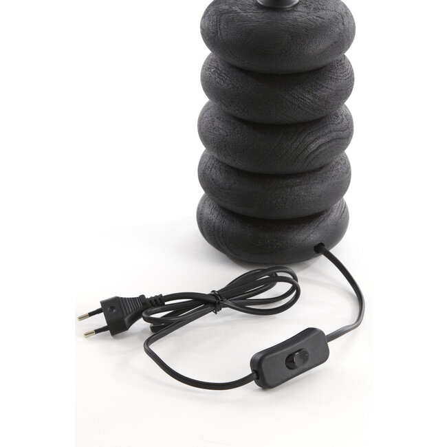 Light en Living Lampvoet Ø12x21 cm BUDONGO hout  zwart