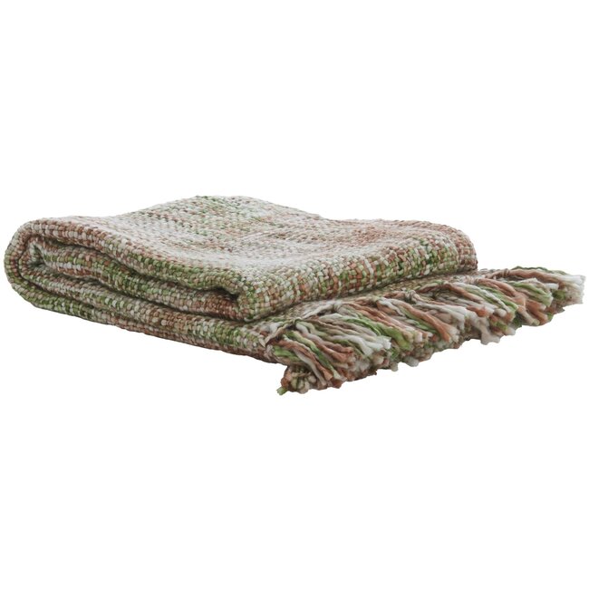 Light en Living Plaid 170x130 cm FUENTA groen+koraal