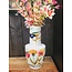 Light en Living Vaas deco Ø28x55 cm YVOTA wit+bloemen print