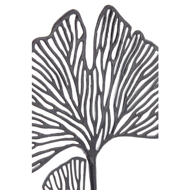Light en Living Ornament op voet 36x10x48 cm LEAF mat zwart