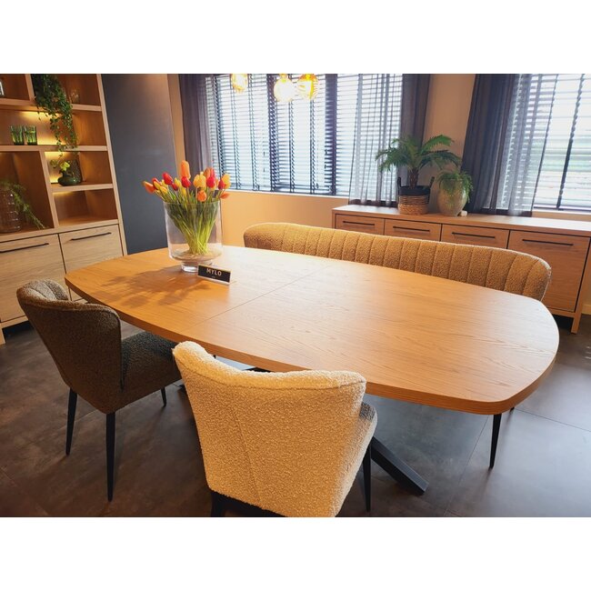 WoonMax Eettafel Mylo Deens Ovaal Lamulux  uitschuifbaar  - Diverse kleuren en 4 afmetingen