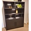 WoonMax Wandkast Broadway 2 deurs - Noir inclusief verlichting