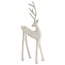 Light en Living Ornament 10x6.5x25.5 cm DEER wit+grijs