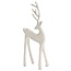 Light & Living Ornament 10x6.5x25.5 cm DEER wit+grijs