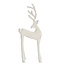Light en Living Ornament 10x6.5x25.5 cm DEER wit+grijs